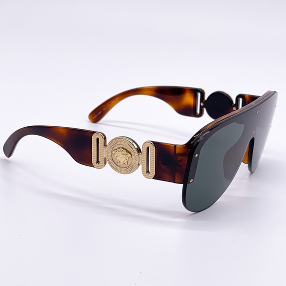 NEW VERSACE VE4391 5317/71 HAVANA SHIELD UNISEX SUNGLASSES VERSACE VE 4391 main image 8